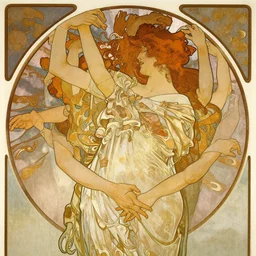 a thousand hands dance, alphonse mucha, 8 k