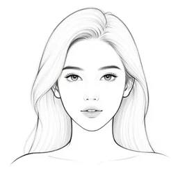 clean simple line art of a woman. no background. well composed, clean black and white line drawing, beautiful detailed face. illustration by josan gonzalez and steve ditko and greg rutkowski