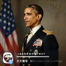 official side portrait of united states emperor barack obama, in royal attire, 1 7 6 9, a character portrait by cassius marcellus coolidge, reddit contest winner, american romanticism, oil on canvas, detailed painting, creative commons attribution