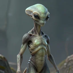 a humanoid alien creature