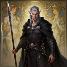 a tiefling wizard, highly detailed, digital painting, artstation, concept art, smooth, sharp focus, illustration, Unreal Engine 5, 8K, art by Ross Tran and greg rutkowski and alphonse Mucha