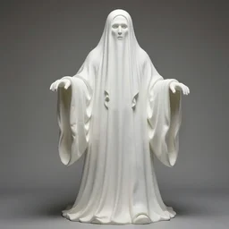 oversized Jeff Koonz sculpture of Derek Acorah as wraith