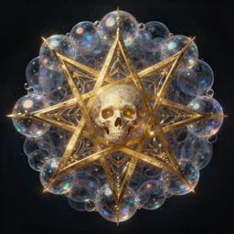 inner schema of soul is an occult graph made of iridescent bubbles and golden triangles, trending on ArtStationHQ, hyperdetailed DnD painting by Dariusz Zawadski and Greg Rutkowski and James Gurney