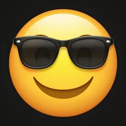 smile face emoji wearing sunglasses