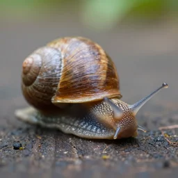 photo of a snail, macro, bokeh