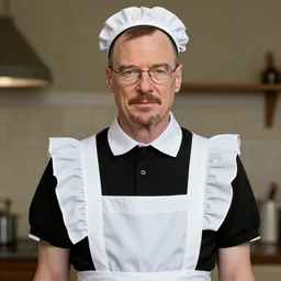 walter white wearing a maid outfit