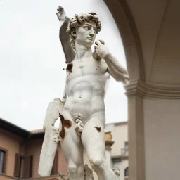 Award winning photography of the Statue of David by David Yarrow