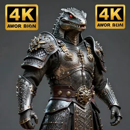 photo of a warrior with metal lizard themed armour, highly detailed, 4 k, hdr, smooth, sharp focus, high resolution, award - winning photo