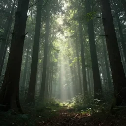 divine forest of light, matte painting, concept art, 4 k