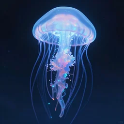 portrait of a goddess jellyfish by aykut aydogdu and alena aenami, bioluminescence, octane render