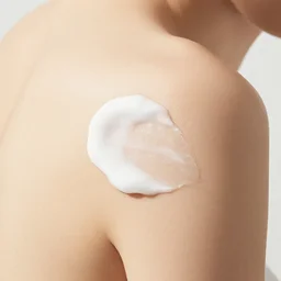 lotion on it's skin