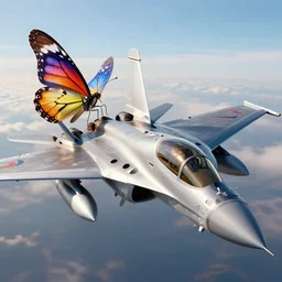 a butterfly mixed with a f 3 5 fighter jet, highly detailed, super realistic, unreal engine, 8 k