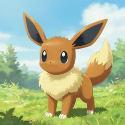 a very cute eevee pokemon, beautiful painting by artgerm and greg rutkowski and ken sugimori