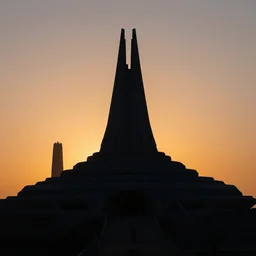coruscant jedi temple silhouette sunset bacground coruscant buildings minimalist