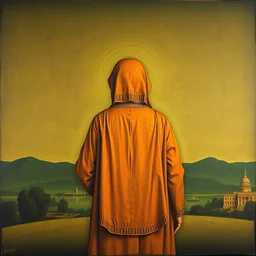 the back of the mona lisa.