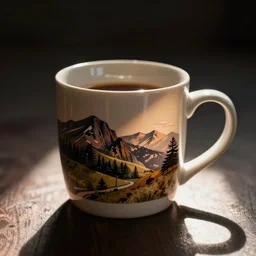 luscious glamour shot of a nondescript coffee mug
