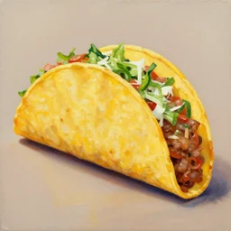 a painting of a taco