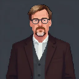 Walter White in the style of pixelated digital art, artstation, cgsociety