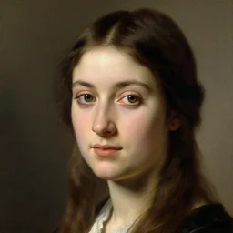 beautiful portrait of a young woman with gentle eyes by franz xaver winterhalter, circa 1 8 6 3