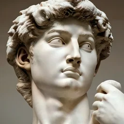 pop art portrait of michelangelo david statue, close up on the face, art by andy warhol, pop art!! vapourwave, synthwave, 4 k