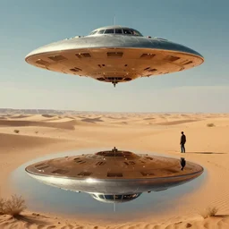 a ufo crashing in the desert, beksinski, wayne barlowe, symmetrical, surreal, magic surrealism, very coherent symmetrical artwork, cinematic, hyper realism, high detail, octane render, 8 k