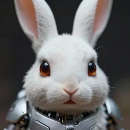 cyborg rabbit macro face shot by rutkowski dungeons and dragons