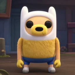 photo realistic image of jake the dog from adventure time!!!!, stunning 3 d render inspired art by istvan sandorfi and greg rutkowski, perfect facial symmetry, complete body, realistic!!, highly detailed attributes and atmosphere, dim volumetric cinematic lighting,