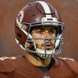 facial portrait of browns qb deshaun watson, oil on canvas by william sidney mount