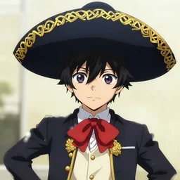 Dazai from Bungou Stray Dogs with a mariachi hat