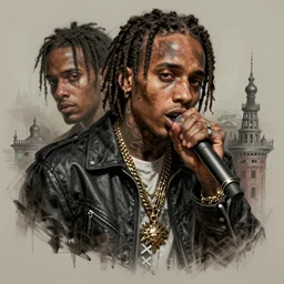 XXXTentacion by Andreas Rocha and Peter Mohrbacher, cinematic concept art matte painting, intricate detailed stunning incredible, 8K, trending on Artstation