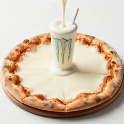 Pizza with Energy Drink Liquid Topping