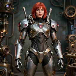 real cyberpunk mech suit with a steampunk background, photographie by annie leibovitz
