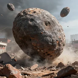 kathmandu getting destroyed by astroid, hyper realistic, hyper detailed, digital art, trending in artstation, studio quality, photorealistic