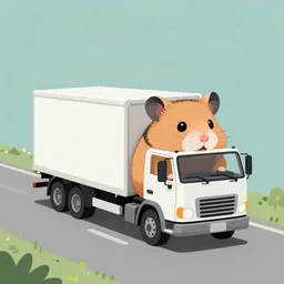 hamster-truck, digital art