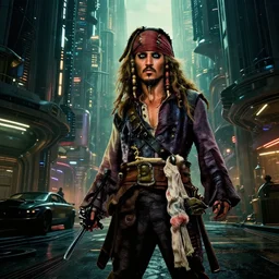 science fiction cybertech city street scene, blade runner style, dramatic lighting, cinematic, establishing shot, extremly high detail, foto realistic, pirates of the carribean, cinematic lighting, post processed, concept art, artstation, matte painting, style by eddie mendoza, raphael lacoste, alex ross