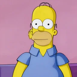 an accurate representation of homer simpson, intricate details