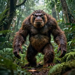 monster mix of human and ant in the jungle, by the best photographer of national geographic, scientific photo, hight quality, realistic light, kodachrome 6 4, hiperdetailed