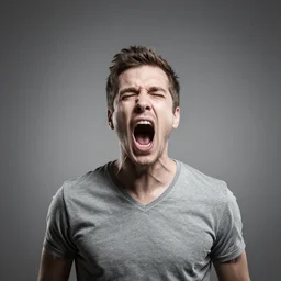 screaming man