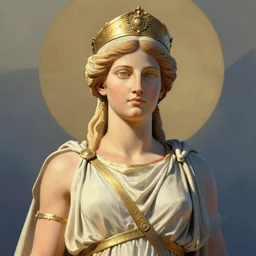 portrait or palas athena, the greek goddess of wisdom and war, rossdraws, ilvya kuvshinov, stylized background, matte painting, maya, pixar, artstation, highly detailed, masterpiece, epic