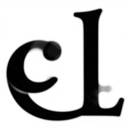 illustrative logo of the initials c and l : : black color on white background.