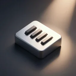 3d icon of midi keyboard, isometric perspective