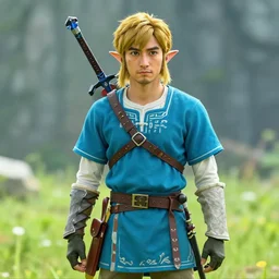 Link from Legend of Zelda as a realistic human man