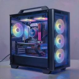 a painting by Wayne Thiebaud of an RGB gaming pc!!!!!!!!!, cooling, high specs, ethereal, by Wayne Thiebaud