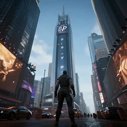 still image of times square in the tower of destiny 2, destiny 2, unreal engine 5, screenshot