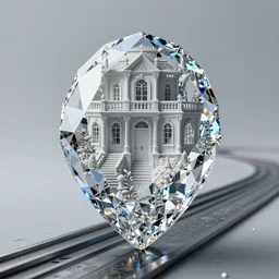 a diamond carved mansion on a mystic groove, mysticism, art style by kim jung gi karl marx greg rutkowski ghibli, au naturel, hyper detailed, digital art, trending in artstation, cinematic lighting, studio quality, smooth render, unreal engine 5 rendered, octane rendered