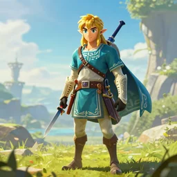 a lynel of from the legend of zelda breath of the wild, breath of the wild art style.