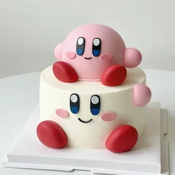 kirby cake, photorealistic