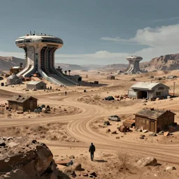 post-apocalyptic barren land, artstation, digital art, concept art, futuristic, sci-fi, artstation, highly detailed, sharp focus