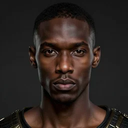 portrait of a slender tall dark rogue black man. Epic fantasy. beautiful. hyperrealism symetric face cinematic top lighting, insanely detailed and intricate, face by wlop, Charlie Bowater, golden ratio, symmetric matte painting, cinematic, trending on artstation, deviantart and cgsociety, 8k, high resolution