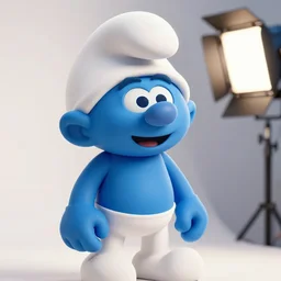 photo still of ed westwick as a smurf, 8 k, studio lighting bright ambient lighting key light, 8 5 mm f 1. 8